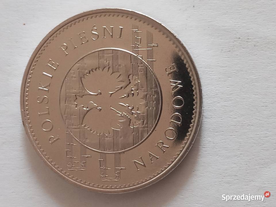 Monety 5 z 2018 medal 95 rocznica hymnu Szczecinek