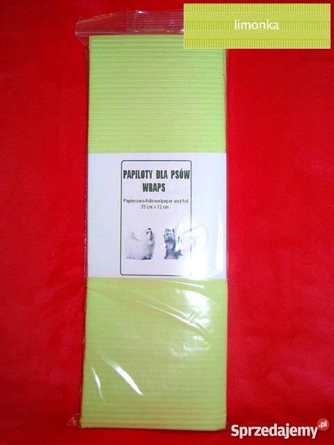 PAPILOTY PSÓW papierowofoliowe 33x12 gumki Działdowo sprzedam