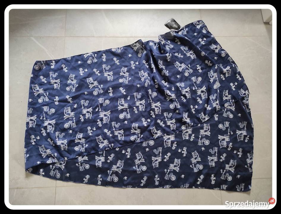 Granatowa chusta apaszka Avon wzorki 40 x 190 Dodatki Moda i Styl mazowieckie