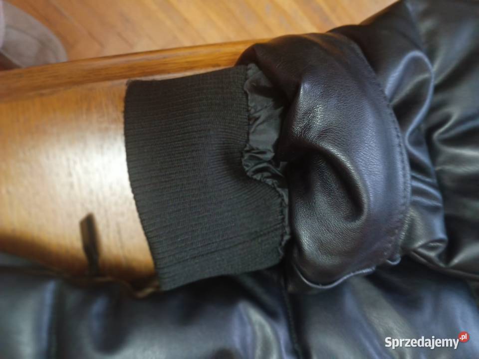 Płaszcz męski S Reserved eko skóra czarny design Kurtki i płaszcze pomorskie Tczew