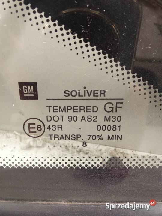 Szyba Trójkątna Lewa Tylna Opel Vectra 95 Bralin