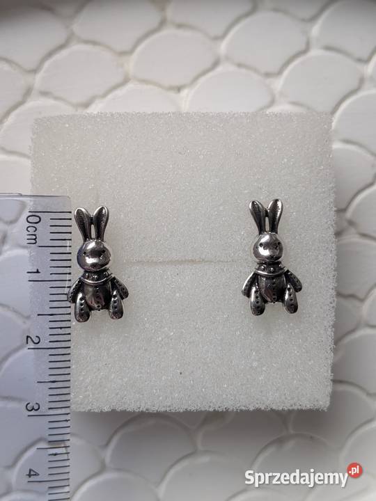 Srebrne kolczyki króliczki 925 Lubin sprzedam