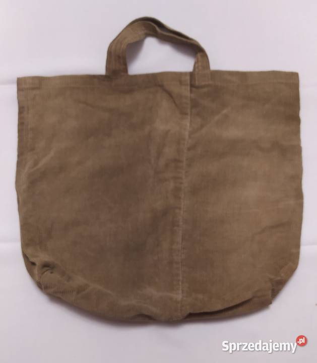 Torba na zakupy ZIELONA materiał sztruks podlaskie Hajnówka