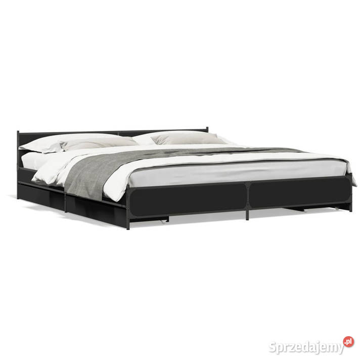 Rama łóżka z szufladami czarna 200x200 WM3279912 Warszawa