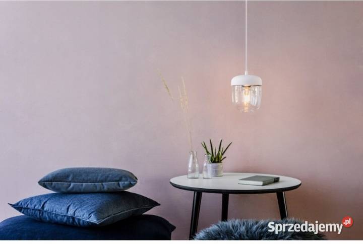 Acorn white klosz biało złoty lampa wisząca do Lampy wiszące