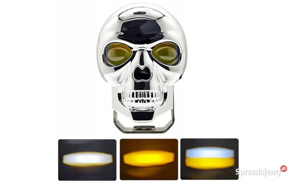 HALOGEN 2 SZPERACZ LIGHTBAR DO MOTOCYKLA CZASZKA Sosnowiec