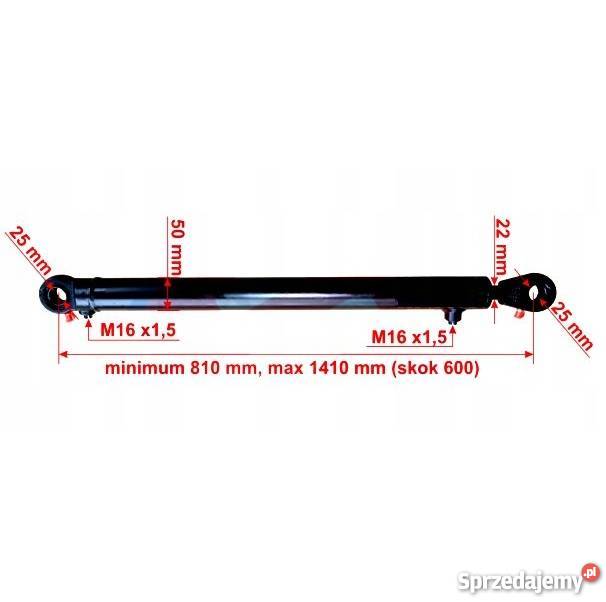 Siłownik Hydrauliczny 40x22 Skok 600 Mocowania Pozostałe Solec Kujawski
