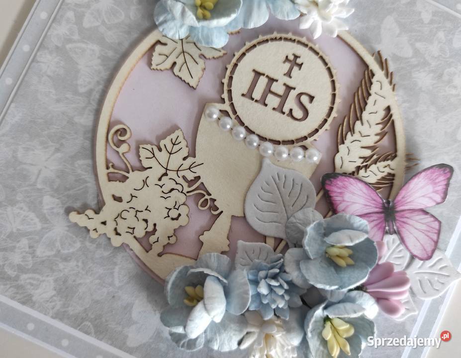 Kartka w pudełku ręcznie robiona na Pamiątkę łódzkie