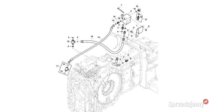 John Deere 9470RX Zawór zwrotny RE256409 Hamulec Pozostałe Części i osprzęt rolniczy Jastrzębniki