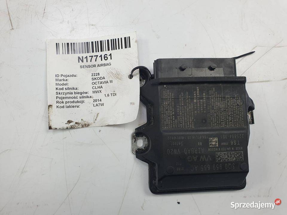 SENSOR AIRBAG SKODA OCTAVIA III 3Q0959655AC Lipno