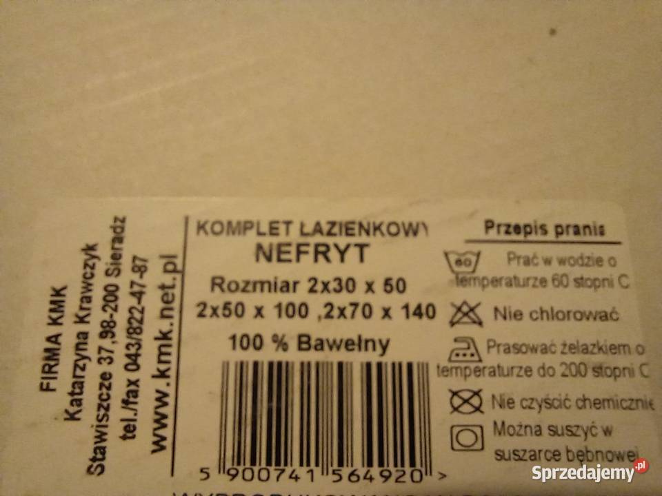 NOWY Komplet 6 ręczników łazienkowych w pudełku Puławy