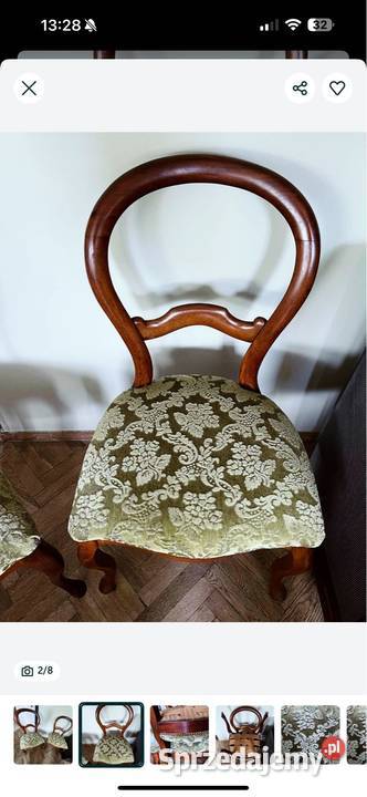 Trzy krzesła do jadalni w stylu Ludwik Filip pomorskie Gdańsk