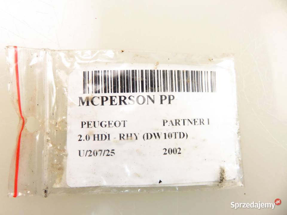 MCPERSON PRAWY PRZEDNI PEUGEOT PARTNER I 20 HDI