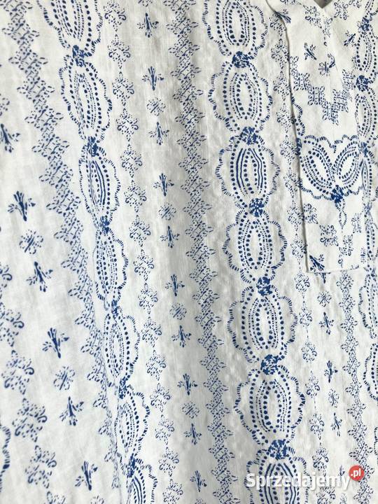 Zwiewna bluzka bawełna kora Van Heusen USA L XL Nisko