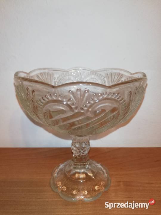 Stare Szkło Ząbkowice patera Rocaille Vintage Warszawa