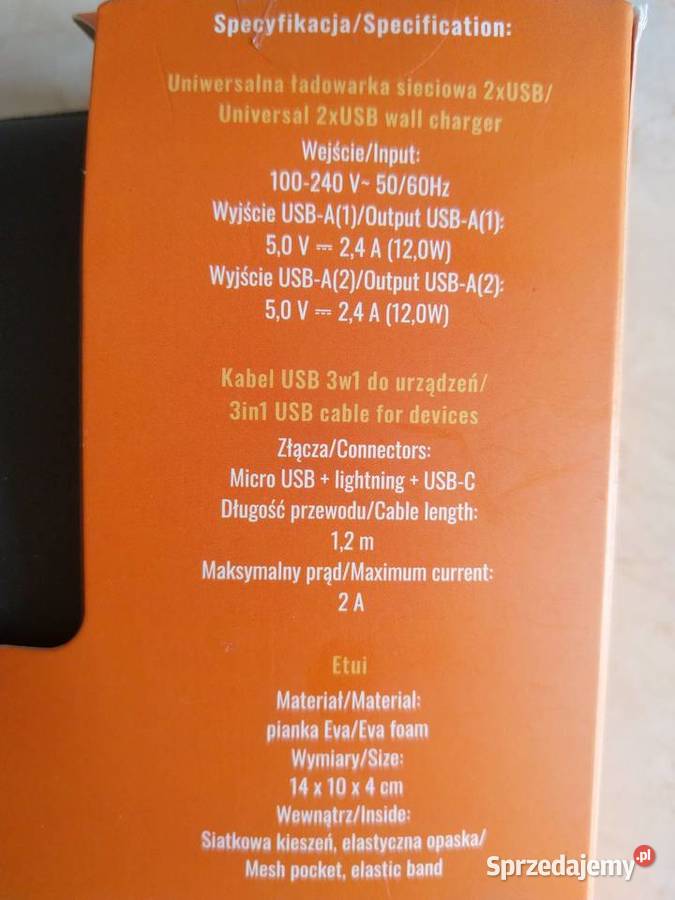 NAJTANIEJ Zestaw Podróżny Telefon Tablet itp Ładowarki Zabrze