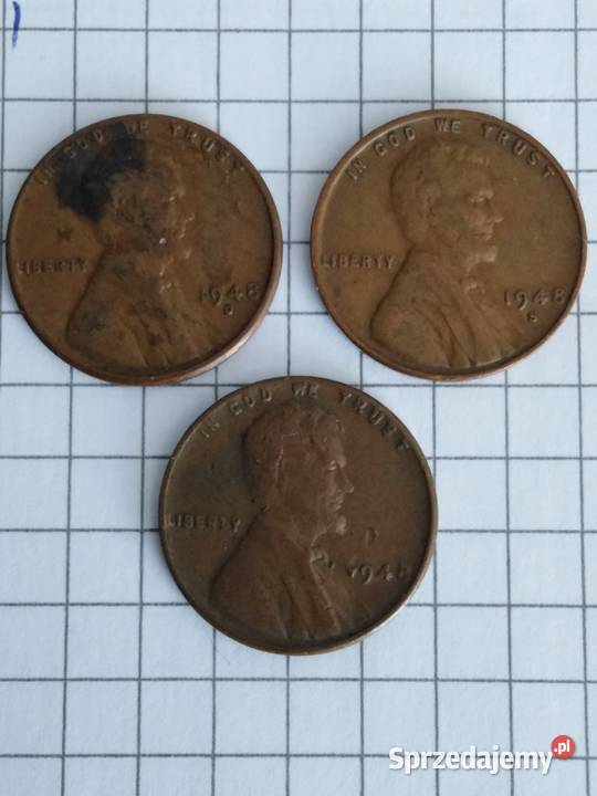 Lincoln cent 1948 P D S Żary