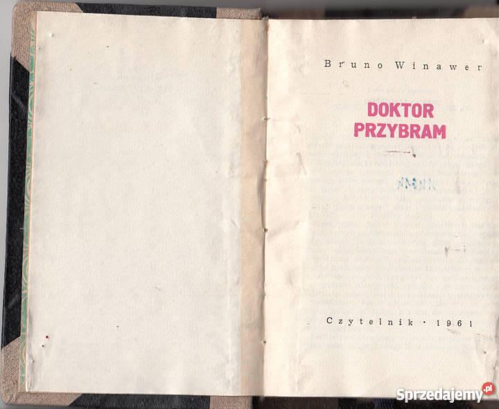 01288 DOKTOR PRZYBRAM BRUNO WINAWER małopolskie sprzedam