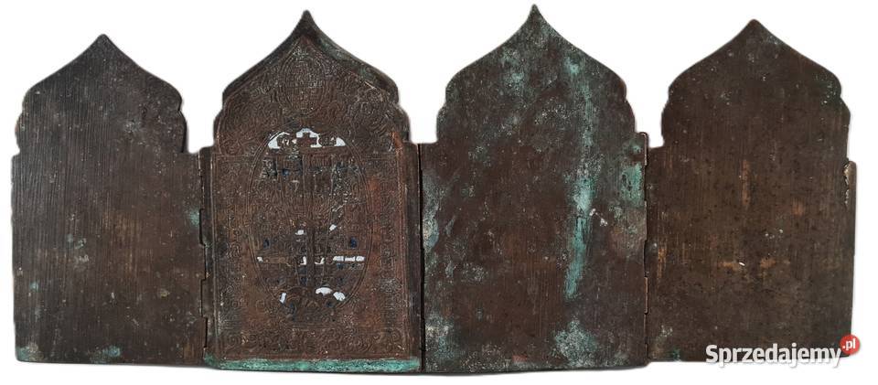 Ikona podróżna Tetraptyk XIXw 0420 Warszawa