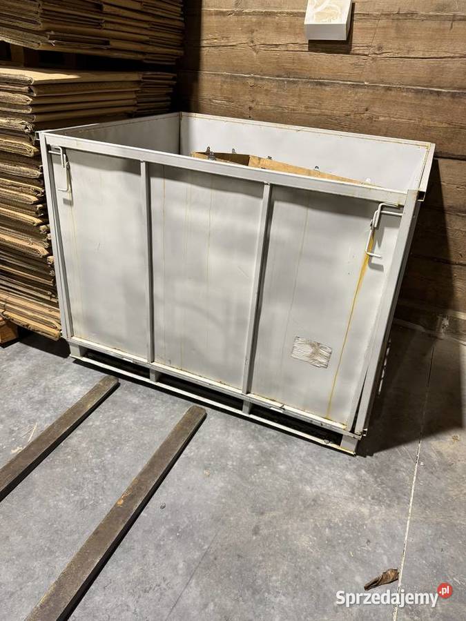 Skrzyniopaleta pojemnik kontener metalowy Zbiorniki lubelskie Obsza sprzedam