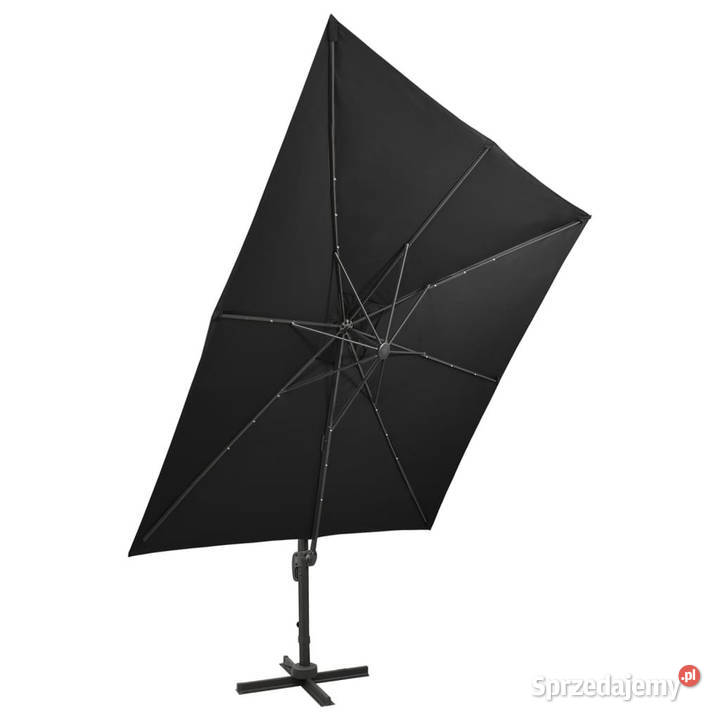 Parasol wiszący z lampkami LED i słupkiem 300 Warszawa