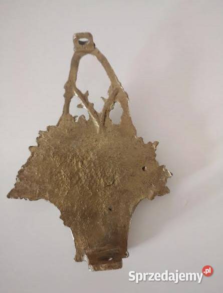 Urocza mosiężna ozdoba koszyk z kwiatami Niepołomice