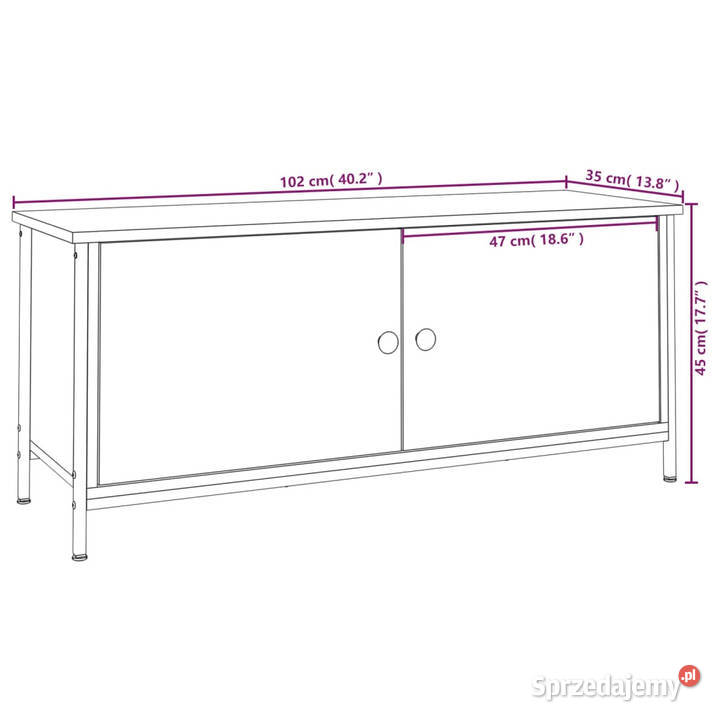 Szafka pod TV dąb sonoma 102x35x45 materiał RTV mazowieckie Warszawa