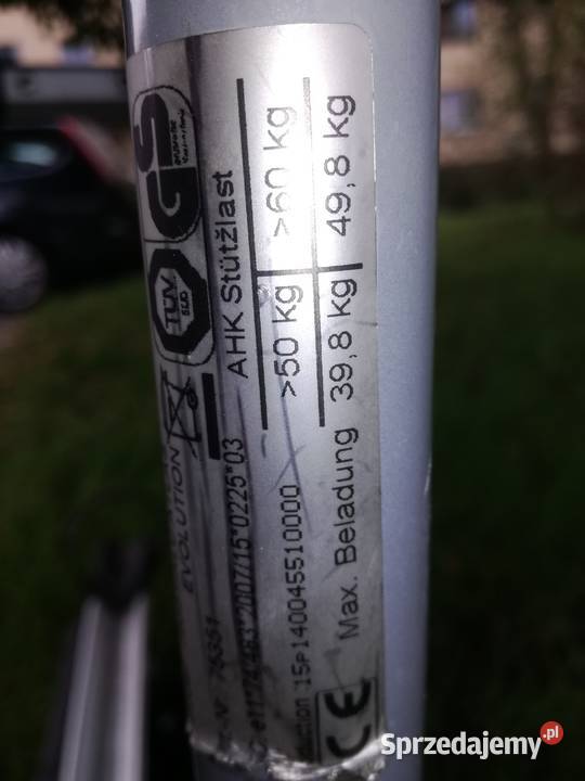 Bagażnik rowerowy zakładany na hak śląskie