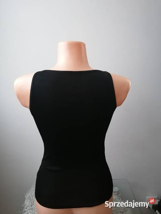 NOWY ELEGANCKI CZARNY TOP DEKOLT CEKINY