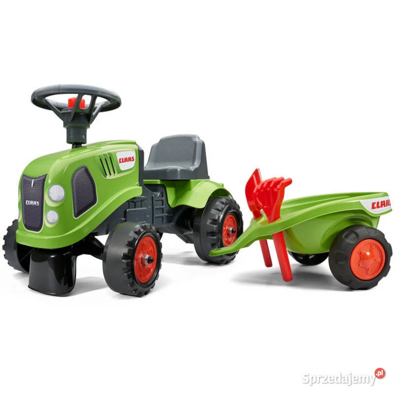 FALK Traktorek Baby Claas Zielony z Przyczepką Kraków
