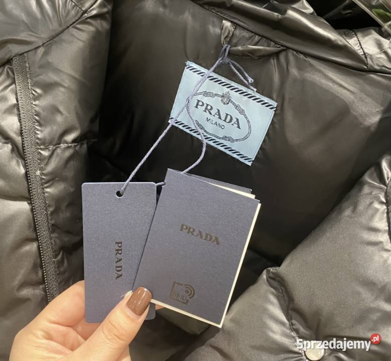 Damska zimowa kurtka puchowa Prada Renylon czerwony Warszawa