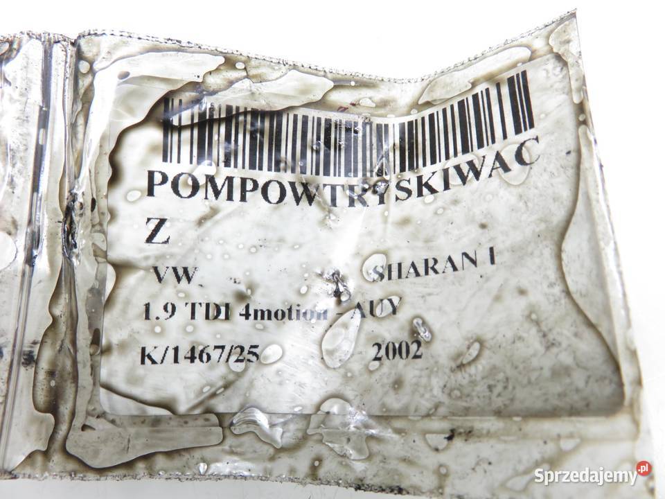 POMPOWTRYSKIWACZ VW SHARAN I 19 TDI 038130073AK sprzedam