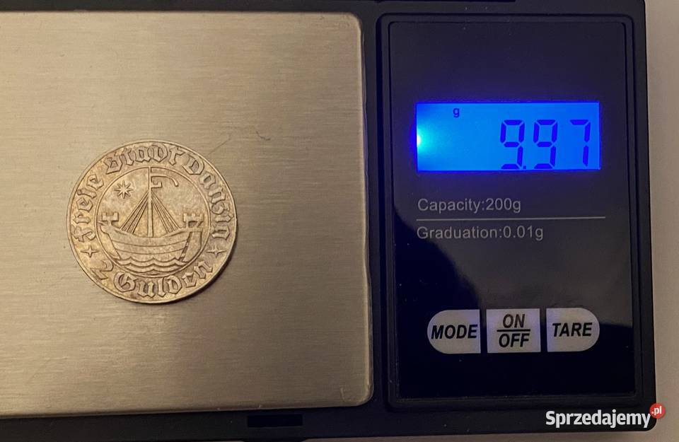 Moneta 2 guldeny z 1923 r łódzkie