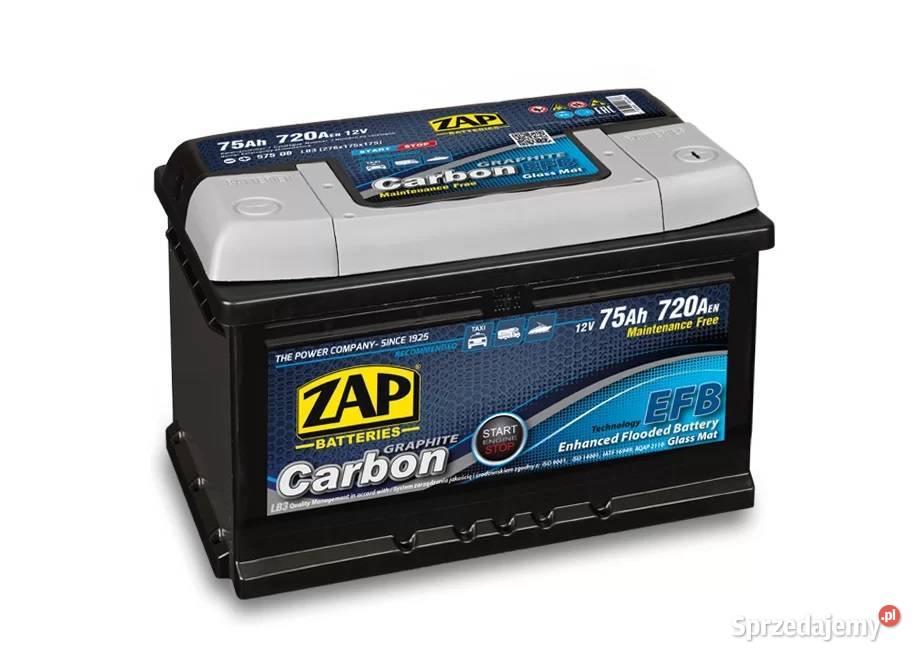 Akumulator ZAP CARBON EFB STARTSTOP 75Ah 720A osobowe Akumulatory Radom sprzedam