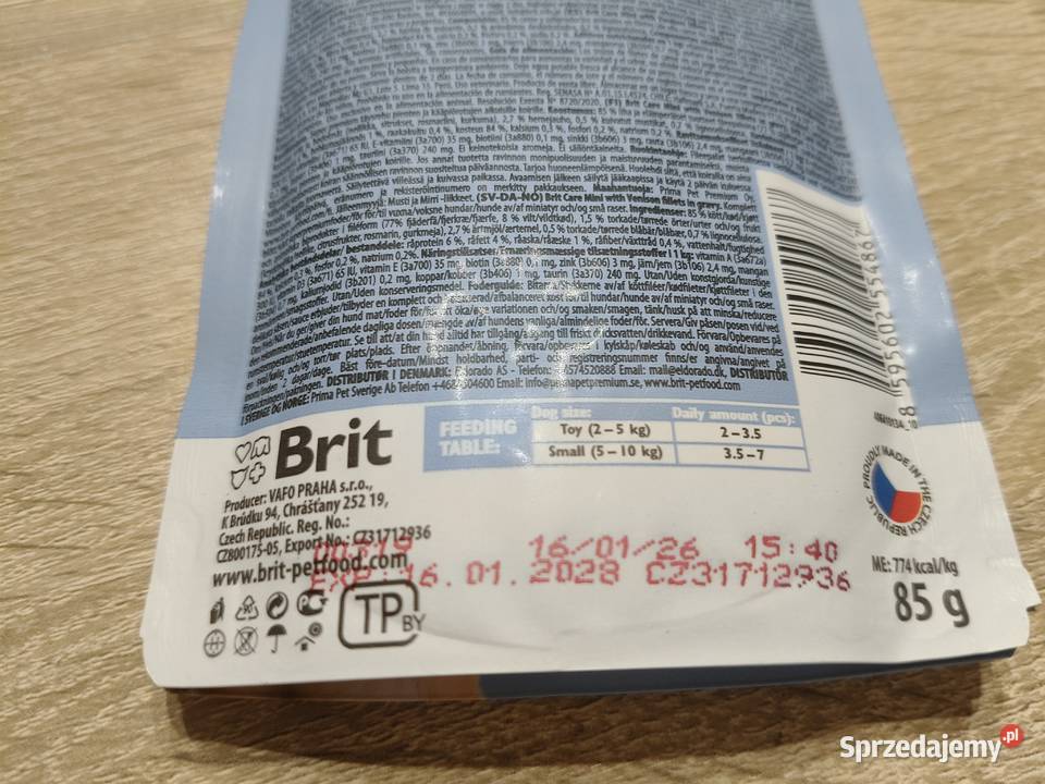 Karma Brit Care saszetki dziczyzna 27 śląskie Wola sprzedam