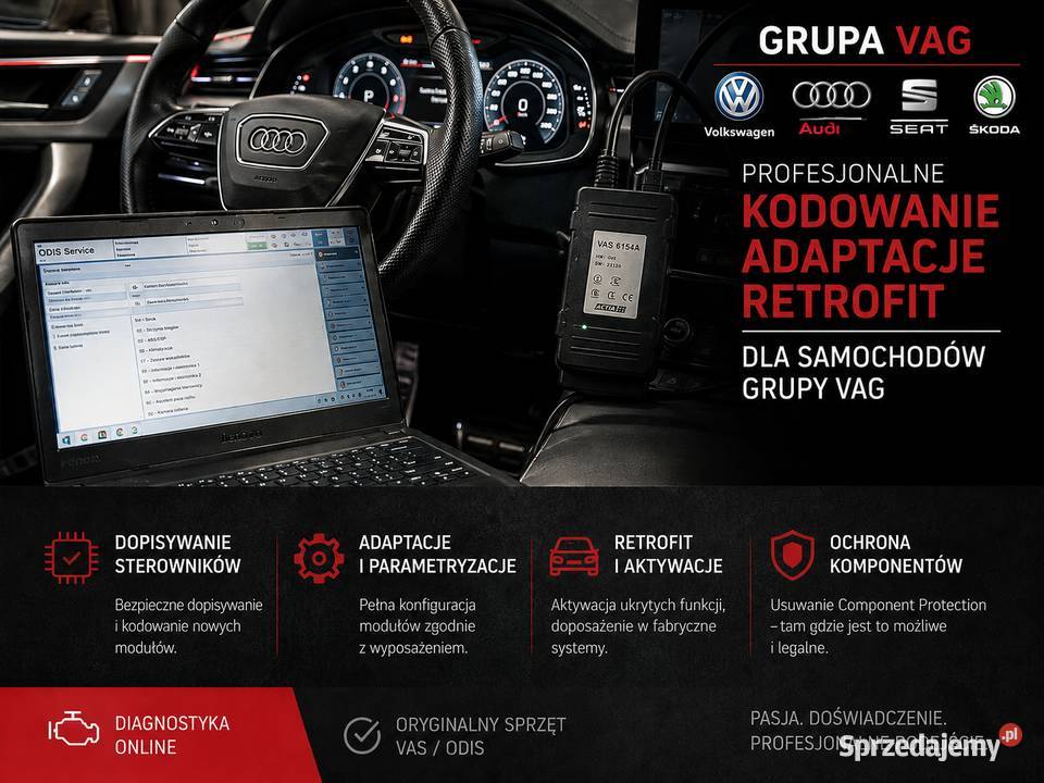 Kodowanie Retrofit Ochrona Komponentu VAG Audi śląskie Katowice