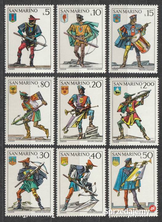 SAN MARINO KUSZNICY 1973 CZYSTE Łódź