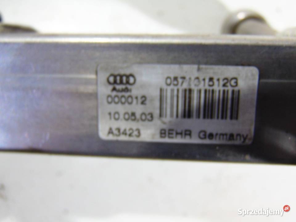 CHŁODNICZKA SPALIN EGR A8 D3 40 TDI 057131512G osobowe