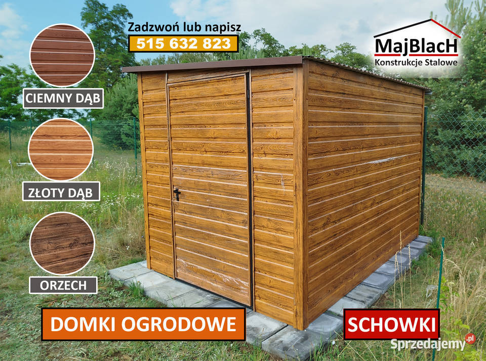 GRAFITOWY Garaż Blaszany Dwuspadowy Magazyn Nieruchomości pomorskie Nowy Dwór Gdański