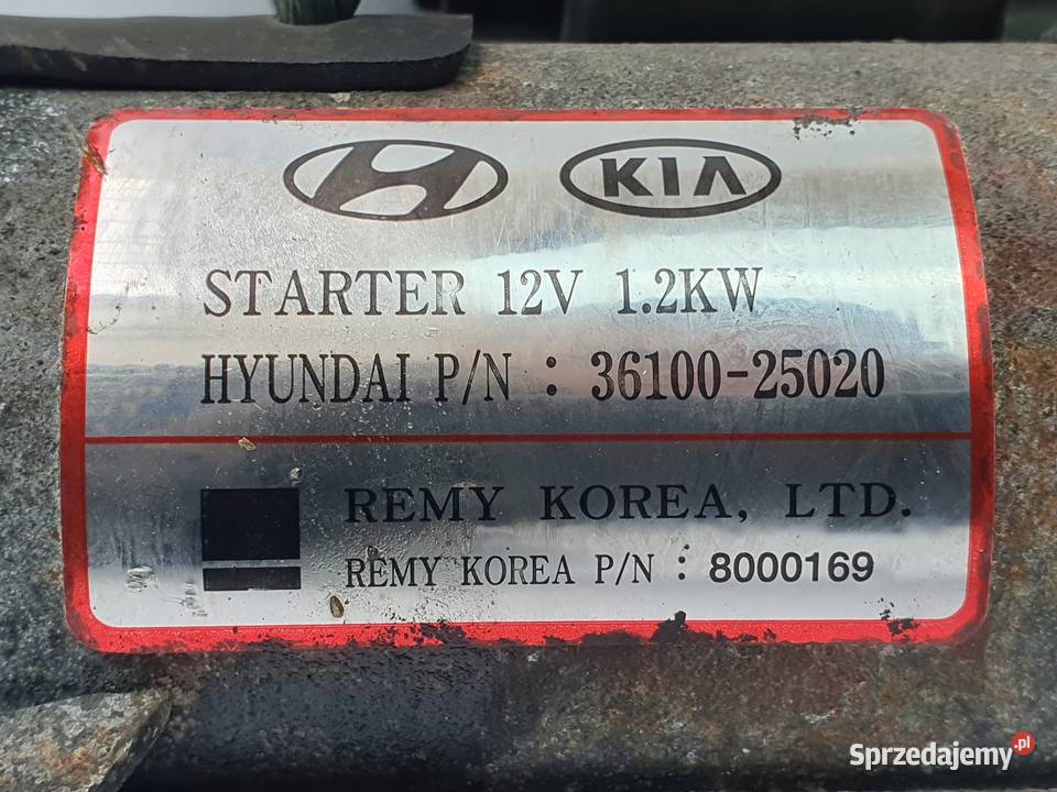 ROZRUSZNIK Kia Magentis 20 CVVT G4KA Oryginał Układ elektryczny silnika Części samochodowe Chełm