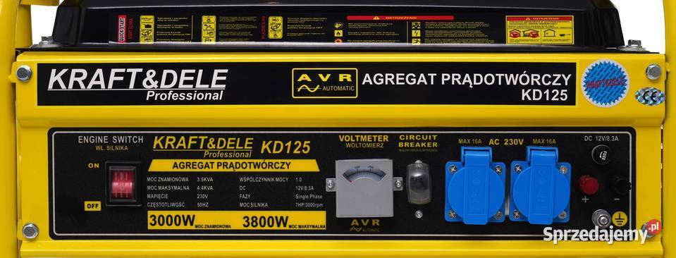 Agregat prądotwórczy 3kW 38kW 230V KD125