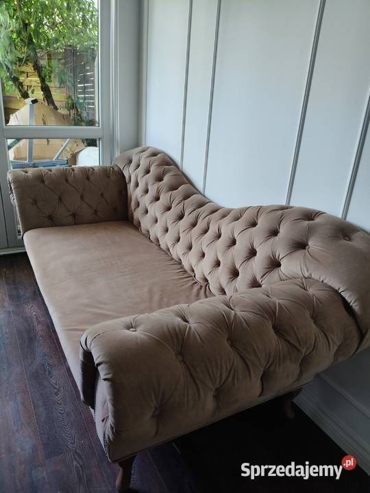 Pikowana Sofa Kanapa Welurowa Chesterfield Warszawa