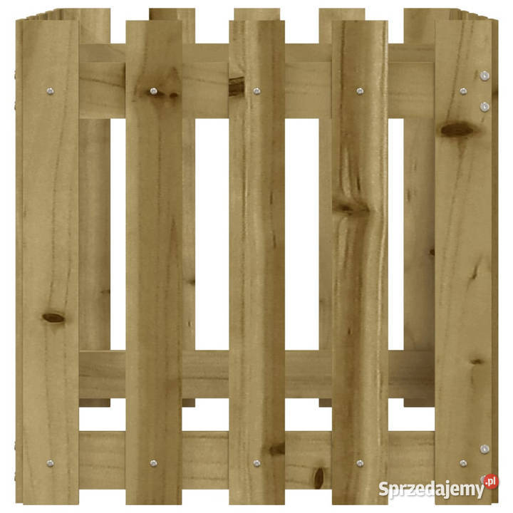 Donica ogrodowa z płotkiem 50x50x50 impregnowana