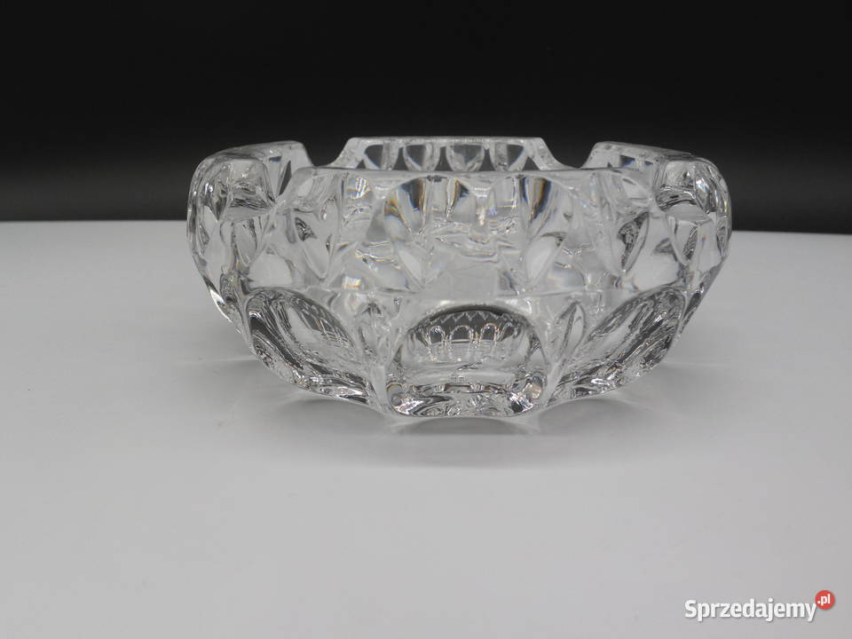 Gruba Kryształowa Popielniczka Retro Misa na Porcelana i szkło Raszków