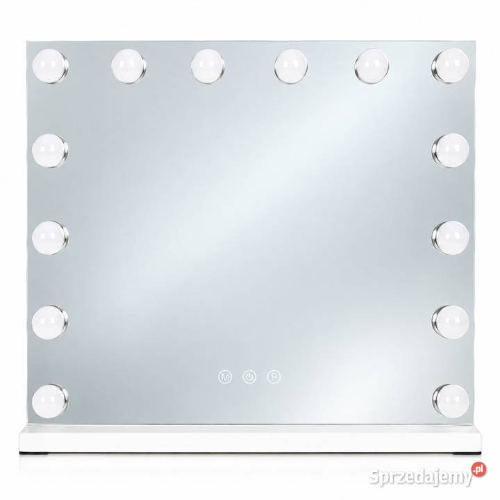 Lustro do makijażu LED 57x46 kosmetyczne Dom i Ogród