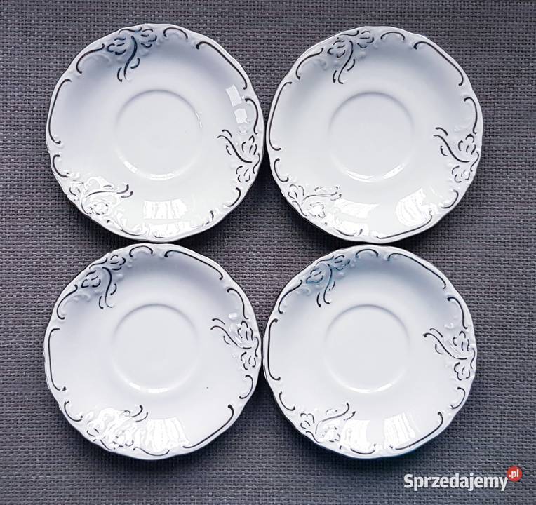 Filiżanki ze spodkiem podstawką PRL Wałbrzych Ruda Śląska