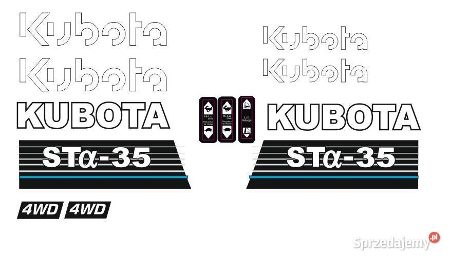 Naklejki Kubota ST alfa 35 super mocne Pozostałe Bydgoszcz
