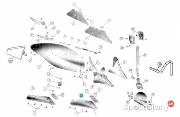 Lemiesz Lewy 16 KVERNELAND KK073005 Części i osprzęt rolniczy Olsztyn
