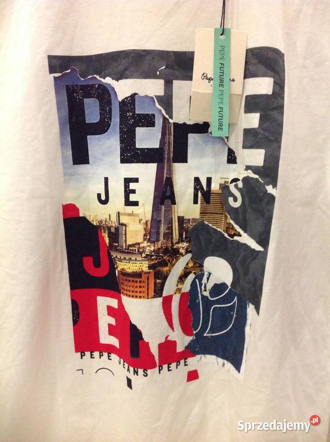 T shirt Koszulka Biała Męska PEPE JEANS S NOWA Nowa Sól