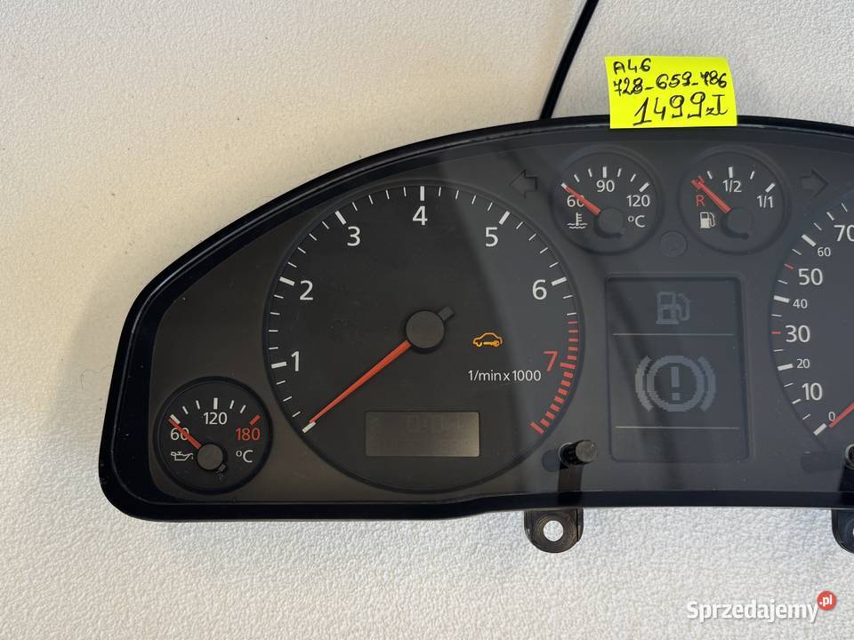 LICZNIK ZEGARY AUDI A4 B5 FIS KOLOR 0 DOPISZE osobowe Warszawa